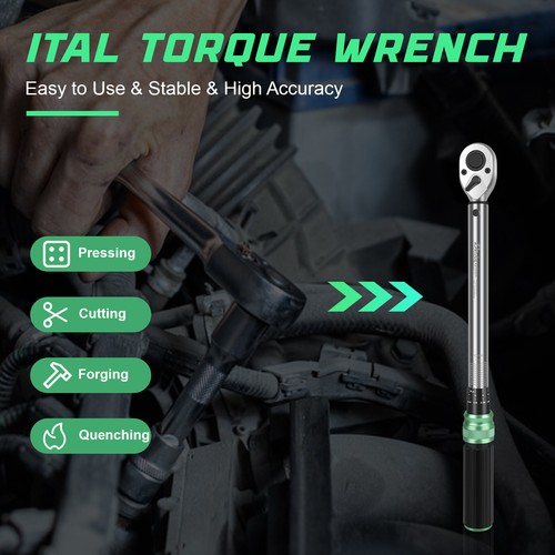🧡NEW ital Torque Wrench Torque Wrench 1/2" Drive 20-220N.M / 14.76-162.36 ft.lb - Picture 6 of 11