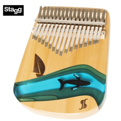 Stagg 17-Key Professional Flat-base Kalimba Ocean KALI-PRO17-OCE