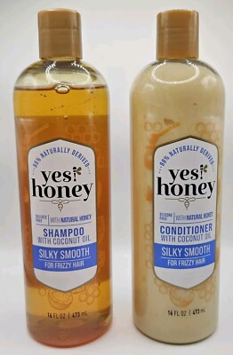 Yes! Yes Honey Shampoo & Conditioner Silky Smooth For Frizzy Hair 16 FL OZ Each