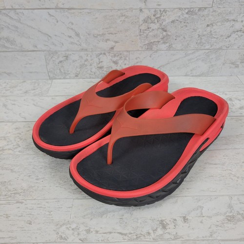 Hoka One One Ora Recovery Flip Flop Womens Size 8 Red Black Sandals Shoes