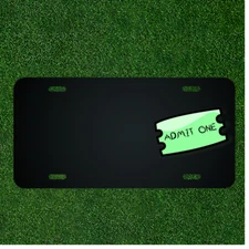 Custom Personalized License Plate With Add Names To Ticket Admission Entry