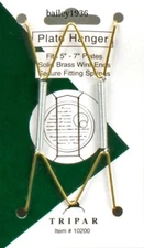 Plate Hanger Brass Wire 5" to 7" Economy Tripar  Good Quality