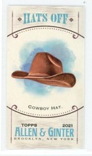 2021 Topps Allen & Ginter Baseball Hats Off Cowboy Hat Mini #MHO-6