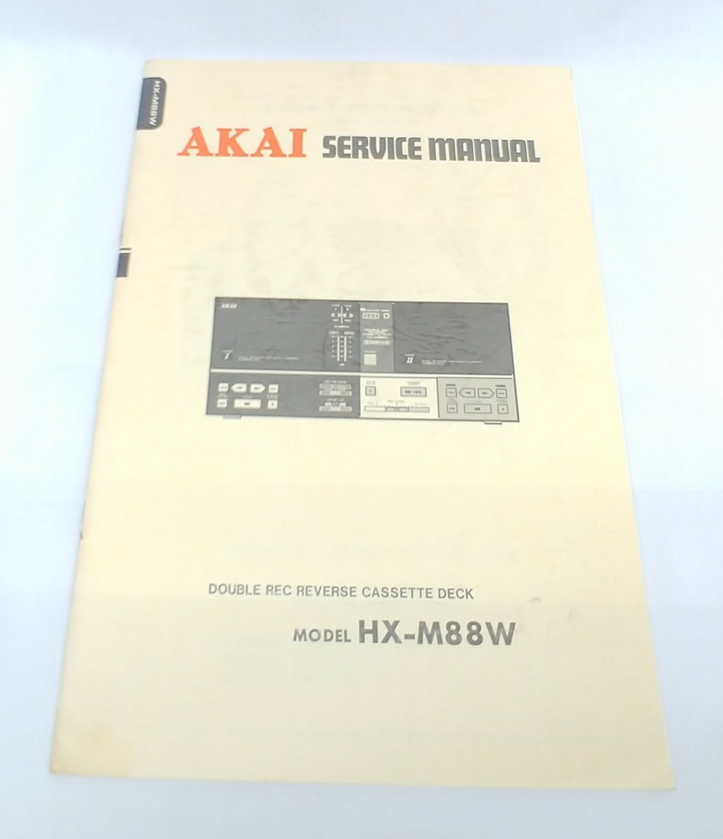 Akai HX-M88W Original Cassette Deck Service Manual/Diagram/Parts