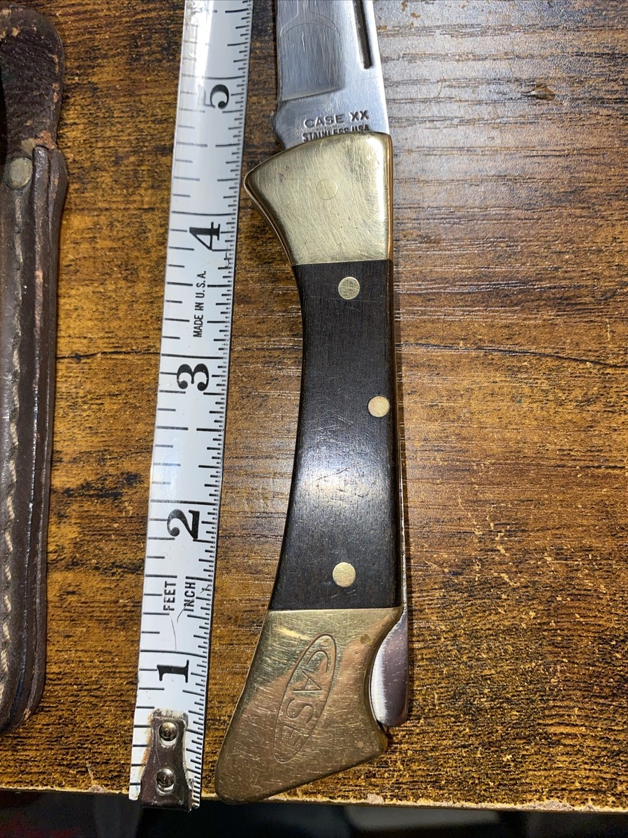 CASE XX USA 1978 MAKO P158L SSP WOOD HANDLE LOCKBACK FOLDING KNIFE