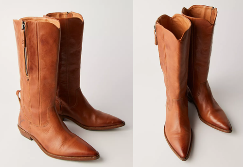 Stivali a punta Free People x Yellowstone Allistar - marrone/abbronzatura UK6 EU39 US81/2 RP £368 - Foto 2 di 21