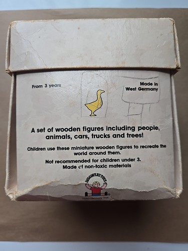 Vintage 1983 Discovery Toys Playtime 56 Wooden Toys -Original Paper Carton - Imagen 8 de 12