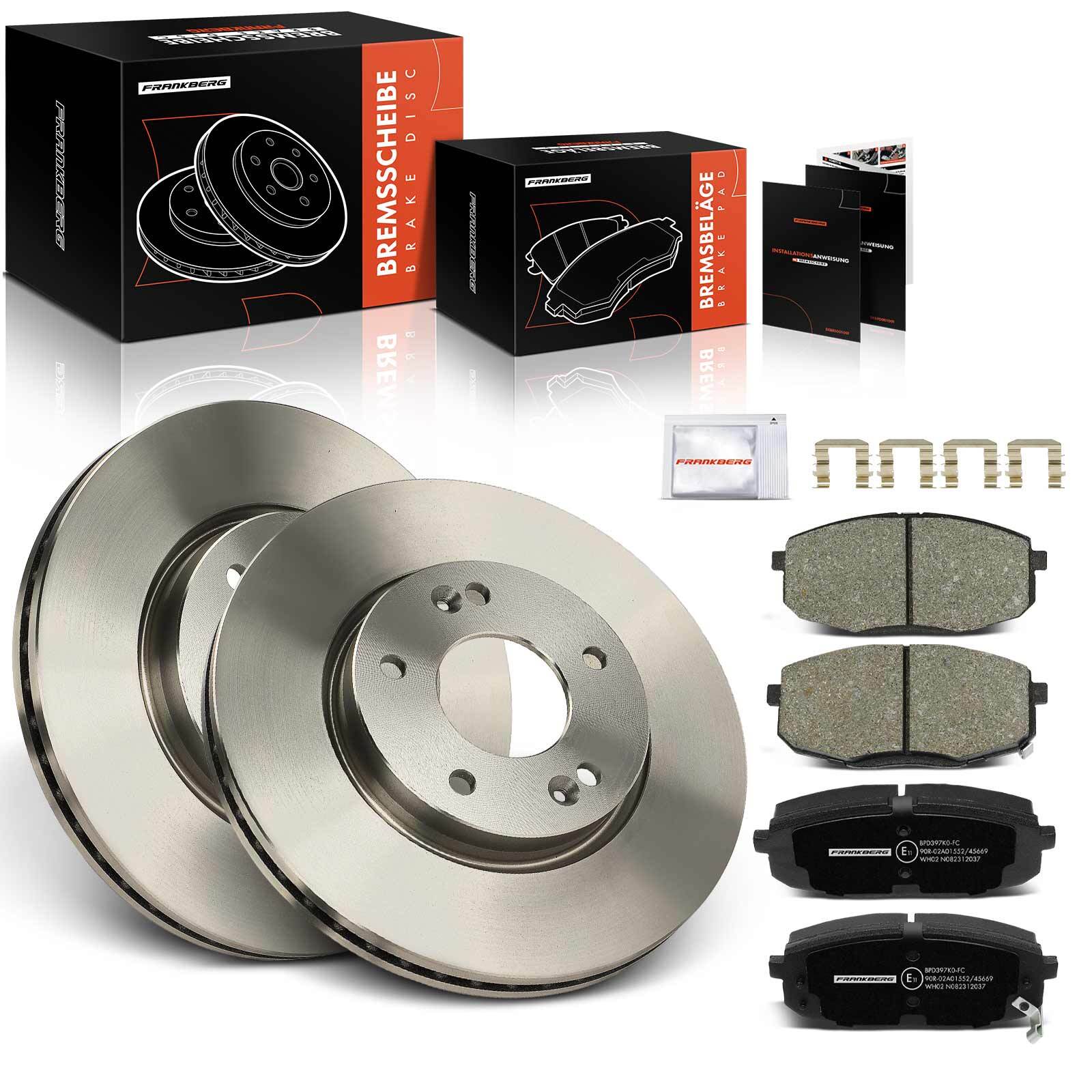 Frankberg Front 280mm Brake Discs & Brake Pads for Kia Ceed Pro CeeD Hyundai i30