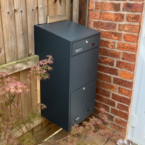 Outdoor Parcel Delivery Box for Gate Mounted Sigma Rear Access Black - Picture 10 of 23