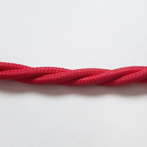 Twisted 3 Core Braided Fabric Cable Lighting Lamp Flex Vintage-Choice of Colour - Picture 36 of 77