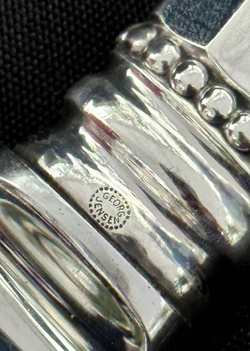 ACORN BY GEORGE JENSEN SET 2 PEZZI GRANDE COLTELLO DA INTAGLIO ARROSTO E FORCHETTA 12 5/8" - Foto 6 di 7