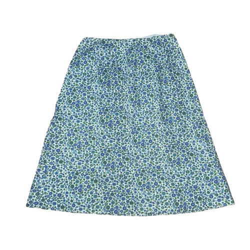 Abito vestito vintage anni 70 floreale nonna gonna e giacca blu stampa fiori piccolo - Foto 7 di 10