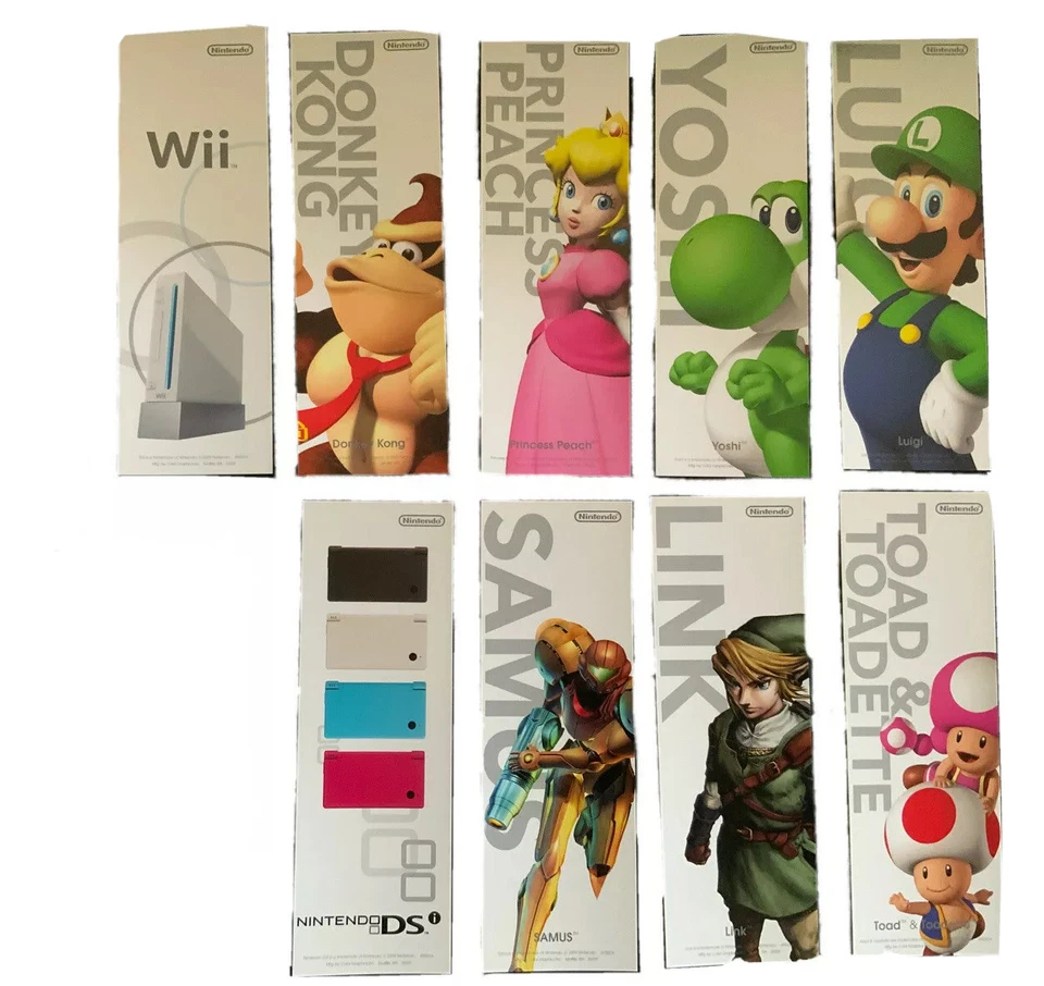 RARE Nintendo Promotional Bookmarks COMPLETE SET BNIB SEALED Promotional Mario - Image 4 of 4