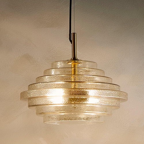 Amber Copper Glass Table lamp, Floor Lamp or Ceiling Pendant Brass & Marble - Picture 11 of 11
