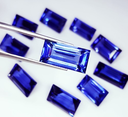 Lote de 10 piezas de piedras preciosas sueltas certificadas tanzanita azul natural de 8-10 quilates con certificación W16 - Imagen 11 de 12