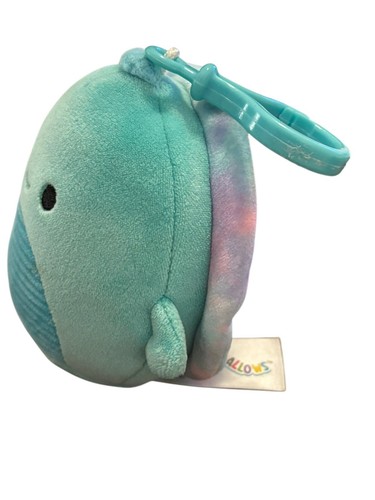 Cascade the Teal Sea Turtle Squishmallow Plush Clip On Keychain 3.5" Sealife - Picture 11 of 19