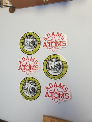 Revenge of the Nerds ATOMS   COLLEGE STICKERS 6 PACK LOT Faber College decals 