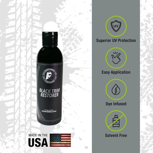ExoForma Black Trim Restorer - Restores Factory Black to Plastic Trim - Protects - Picture 4 of 5