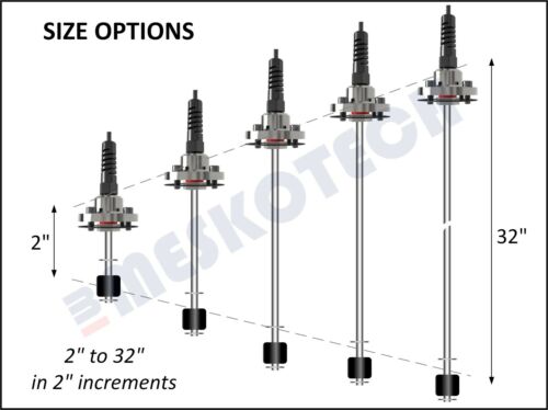 Fuel diesel oil float switch liquid level sensor SS Buna NO/NC 2"-32" M10/flange - Picture 3 of 18