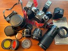 Pentax Me Super 35mm Slr Film Camera Kit incl. Winder Me Ii, Zoom, Flash, More
