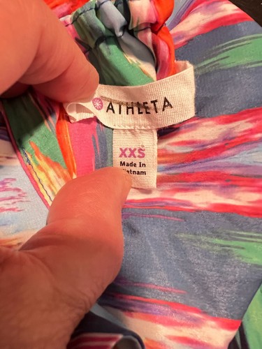 Athleta NEW Ikat Martinique Sleeveless Boho Travel Lightweight Dress XXS - Picture 8 of 8