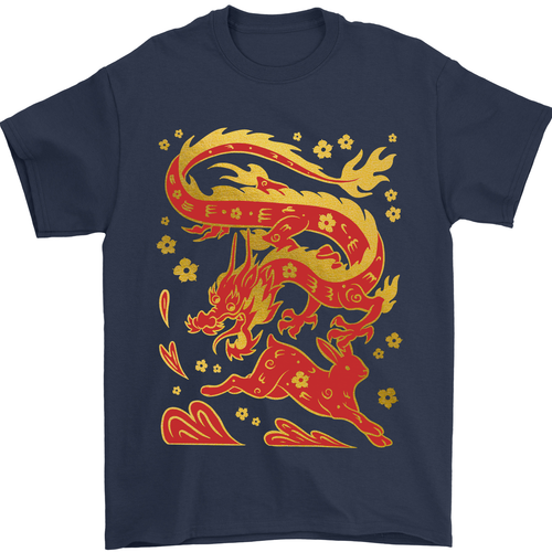 Chinese New Year Dragon vs Rabbit Mens T-Shirt 100% Cotton - Picture 7 of 14