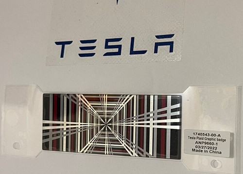 Tesla Plaid Badge Genuine OEM Model S and Model X Brand NEW - Picture 9 of 9