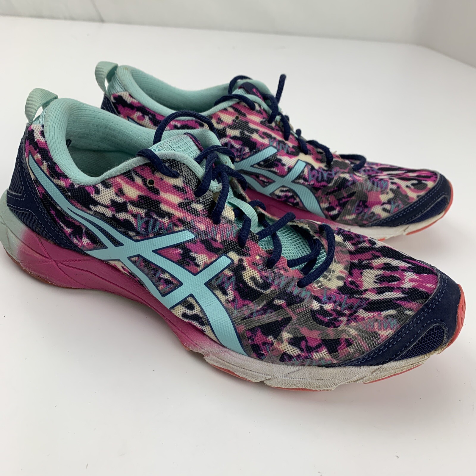 Zapatos para correr ASICS Gel para talla 7,5 rosa y azul T581N | eBay