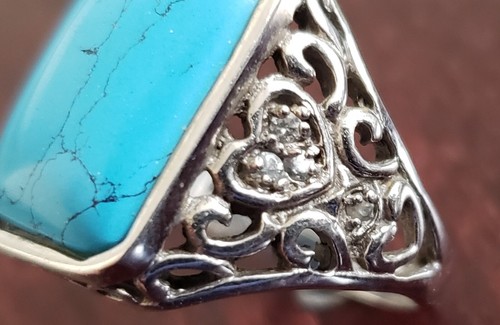 925 Sterling Silber Siegelring blauer Stein 20 x 10 mm S-9 - Bild 15 von 17