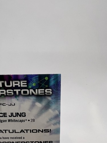 2023 Topps Pro Debut Cornerstones RC Auto Jace Jung /10 Detroit Tigers - Picture 6 of 8