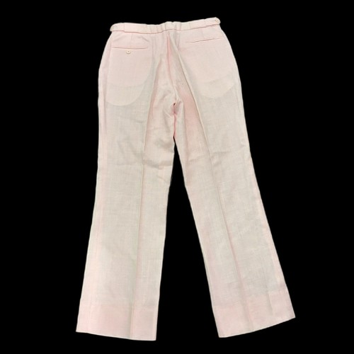 Vintage Trimingham's Bermuda Daks London Größe 32 pastellrosa Leinenmischung Hose - Bild 2 von 9