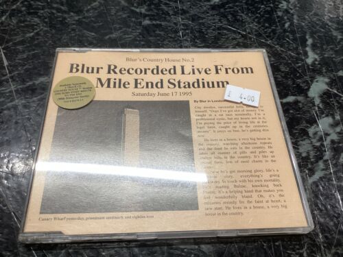 Blur Country House No. 2 CD Single Recorded Live From Mile End Stadium - 第 1/1 張圖片
