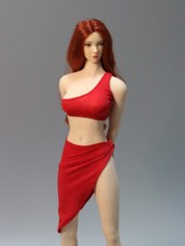 1:6 Red Top skirt Dress Clothes For 12" Female PH TBL Action Figure Body Toy
