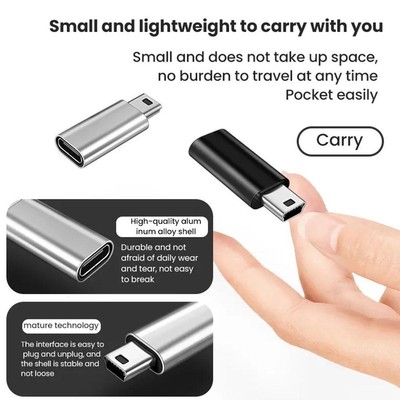 USB C Type-C Female to Mini USB 2.0 Male Charge Data NEW Adapter Sync T3Q6