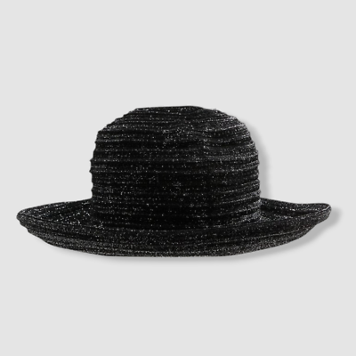 $485 Kokin Women\'s Black Sparkle Tinsel Fedora Hat One Size $485 Kokin Women\ main image 2
