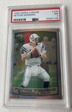 1999 TOPPS CHROME PEYTON MANNING #120 GRADED PSA 7!! NM 2ND YEAR