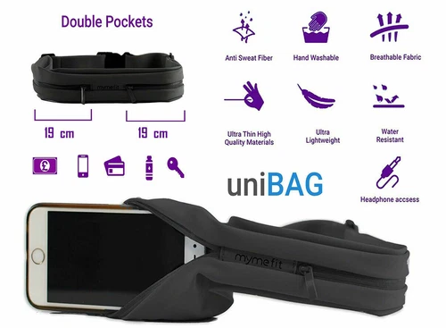 Running Belt Unisex Sports Jogging Phone Keys Mobile Money Bum Bag Waist Travel - Picture 10 of 30