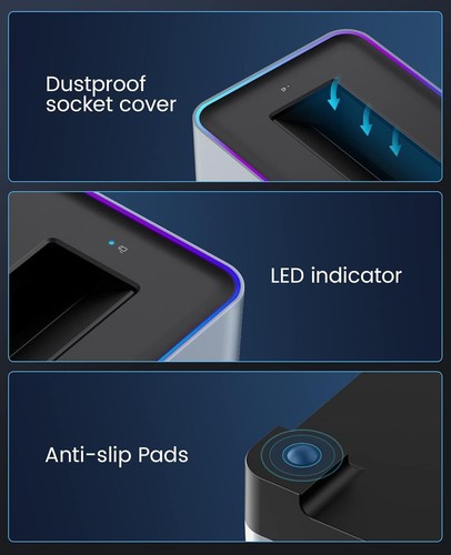 ORICO Aluminum Alloy RGB External Hard Drive Docking Station USB 3.2 to SATA 2.5 - Picture 6 of 7
