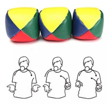 Set tre 3 palle palline giocoliere giocoleria circo gioco di abilità cm 6,5