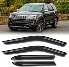 For Ford Explorer 11-19 Black Car Window Visor Sun Rain Deflector Guard Shield