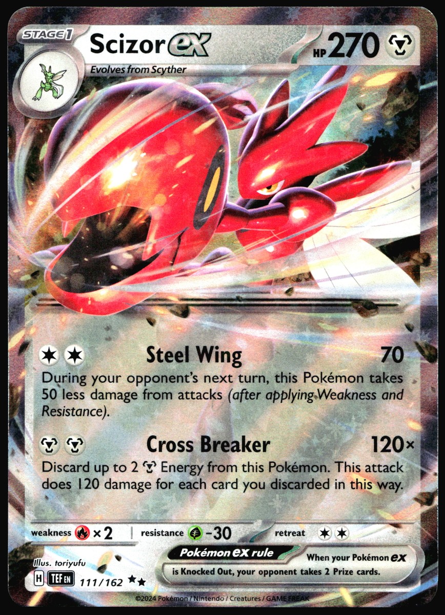 Scizor ex Temporal Forces #111/162 Double Rare Pokemon Card