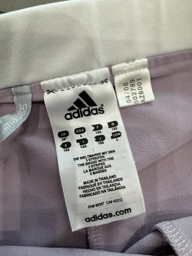 Adidas Regular Skort Girls L/14 Lavender Purple Logo Detail Pull On - Picture 3 of 4