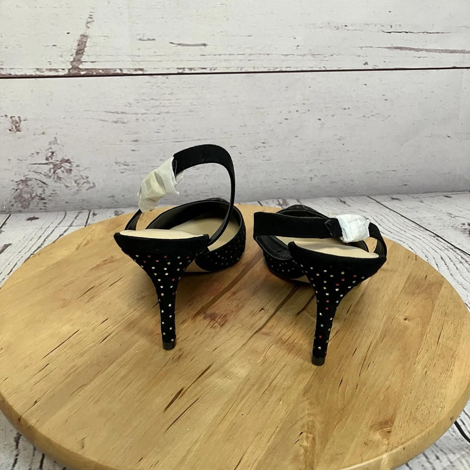 Zapatos Nanette Lepore para mujer talla 10M negros con joyas con cordones de fiesta Foto 4 de 4