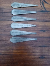 Vintage Masonry String Line Advertising Pin Tool Lot of 6 Lonestar, Monarch, Etc