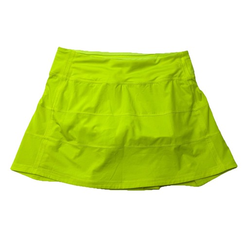 Lululemon Pace Rival Mid-Rise Long Skirt Electric Lemon Size 4 Skort Yellow