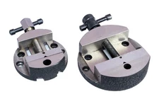 Buyohlic Round Vise Vice for 3" & 4" Rotary Table + 3 Fixing Tee Nut-Milling