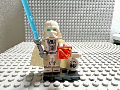 Custom Star Wars Minifigure - Jedi Vader/White vader with droid - NOT LEGO