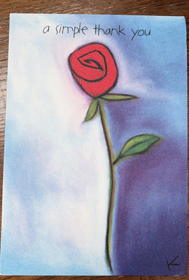 Blue Mountain Arts Thank you Rose (blank Inside)