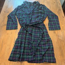 Polo Ralph Lauren Robe Mens S/M Plaid 100 Cotton Lightweight Flannel