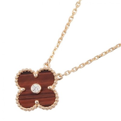 Van Cleef & Arpels Vintage Alhambra 1PD Necklace 18KRG Pink Rose Gold Bullseye